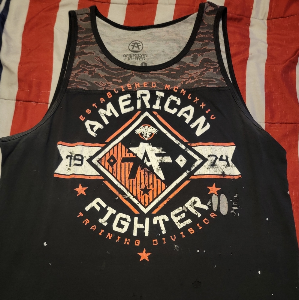 Mens American Fighter Tank Top